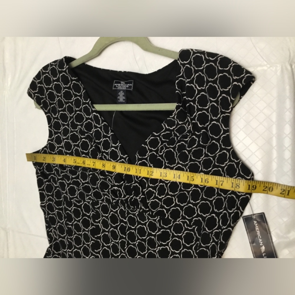 American Living Black and White Patterned Midi Dress - Picture 7 of 15